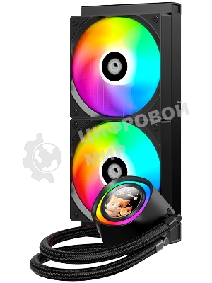 Система жидкостного охлаждения ID-Cooling FX240 LCD (Soc 1851/1700/1200/115X/AM5/AM4, 2x120мм fan, 2000rpm, 27.2 дБ, 300W, PWM 4-pin/5V 3Pin ARGb,Cop) (FX240 LCD)