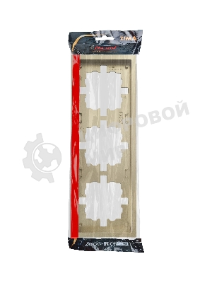 Рамка 3-мест. горизонт. ZIMA зол. LEZARD 704-3600-148