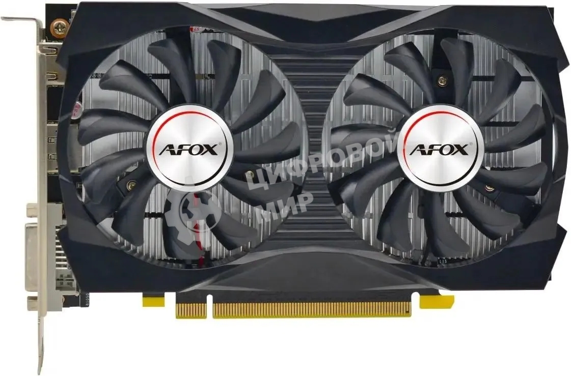 Видеокарта AFOX Geforce GTX1050 4Gb GDDR5 128Bit DVI/HDMI/DP LP Dual Fan (AF1050-4096D5H4-V2)