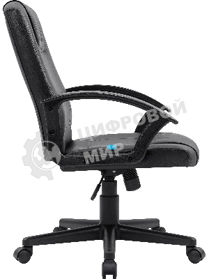 Кресло Defender PARIS черный, экокожа, 120 кг, механизм качания