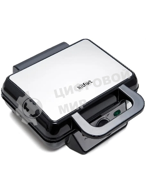 Вафельница Kitfort КТ-1620 Мощность 920 Вт. Размер: 240 х 260 x 95 мм. Длина шнура 70 см. Вес нетто 1,7 кг. Электрическая вафельница Kitfort КТ-1620 поможет испечь венские и бельгийские вафли. Она оснащена световыми индикаторами включения и готовности к работе, независимыми нагревателями в каждой половинке формы и отсеком для хранения шнура. Противоскользящие ножки не дают прибору скользить по столу во время готовки.