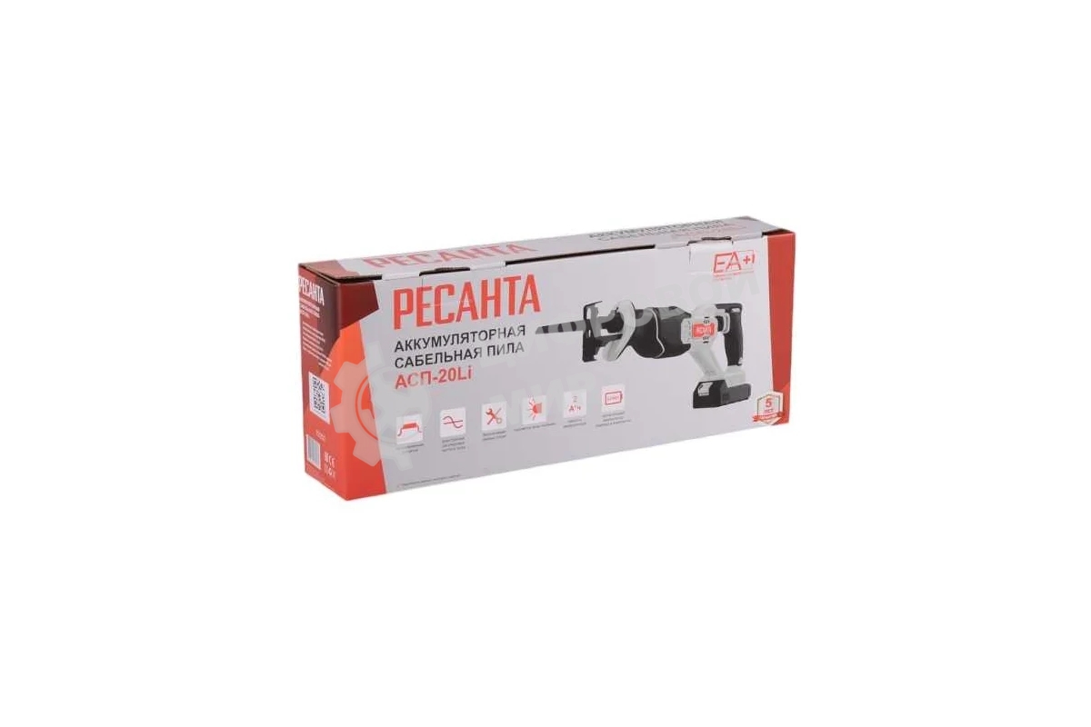 Сабельная пила аккумуляторная АСП-20Li (в комплекте 1 АКБ и ЗУ) ЕА+ Ресанта