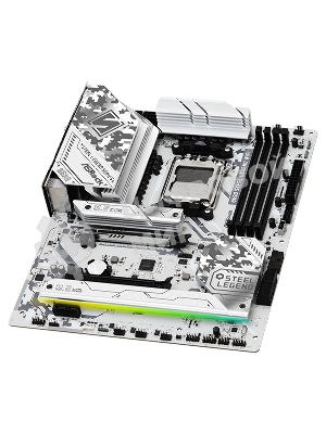 Материнская плата ASRock B650 Steel Legend WiFi, AM5, AMD B650, 4xDDR5, 4xSATA, 3xM.2, 1xPCIe 5.0 x16, 1xPCIe 3.0 x16, 1xPCIe 4.0 x1, 1xHDMI, 1xDP, 1x2.5Gb LAN, Wi-Fi 6E, Bluetooth 5.2, 1xUSB-C 20Gbps, 1xUSB-A 10Gbps, 4xUSB-A 5Gbps, 4xUSB-A 2.0, 2x3.5 мм, 7.1, ATX