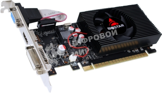 Видеокарта Biostar PCI-E GT730-4Gb D3 LP (GF108) NVIDIA GeForce GT 730 4Gb 128bit GDDR3 700/1333 DVIx1 HDMIx1 CRTx1 HDCP Ret low profile