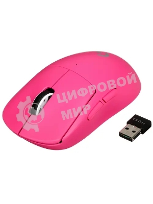 Мышь беспроводная Logitech G PRO X Superlight 2 розовый, 32000 dpi, радиоканал, USB, кнопки - 5