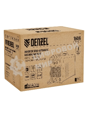 Аппарат инверторный полуавтоматической сварки Denzel MIG-160, 160 А, ПВ 60%, катушка 5 кг