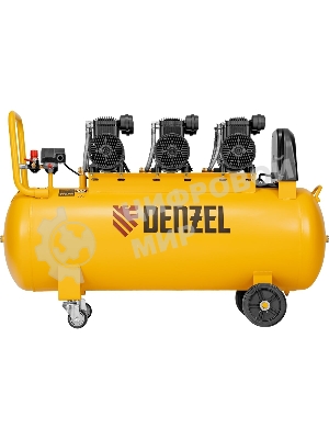Компрессор безмасл. малошумн. Denzel DLP-4500/150, 4,5 кВт, 3х1,5 кВт,150 л, 2850 об/мин,750 л/мин