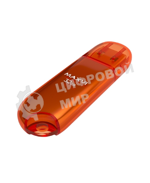 Флешка USB Maxvi P1 orange (FD32GBUSB20C10P1), 32Gb, USB 2.0, R/W 15/5, оранжевый