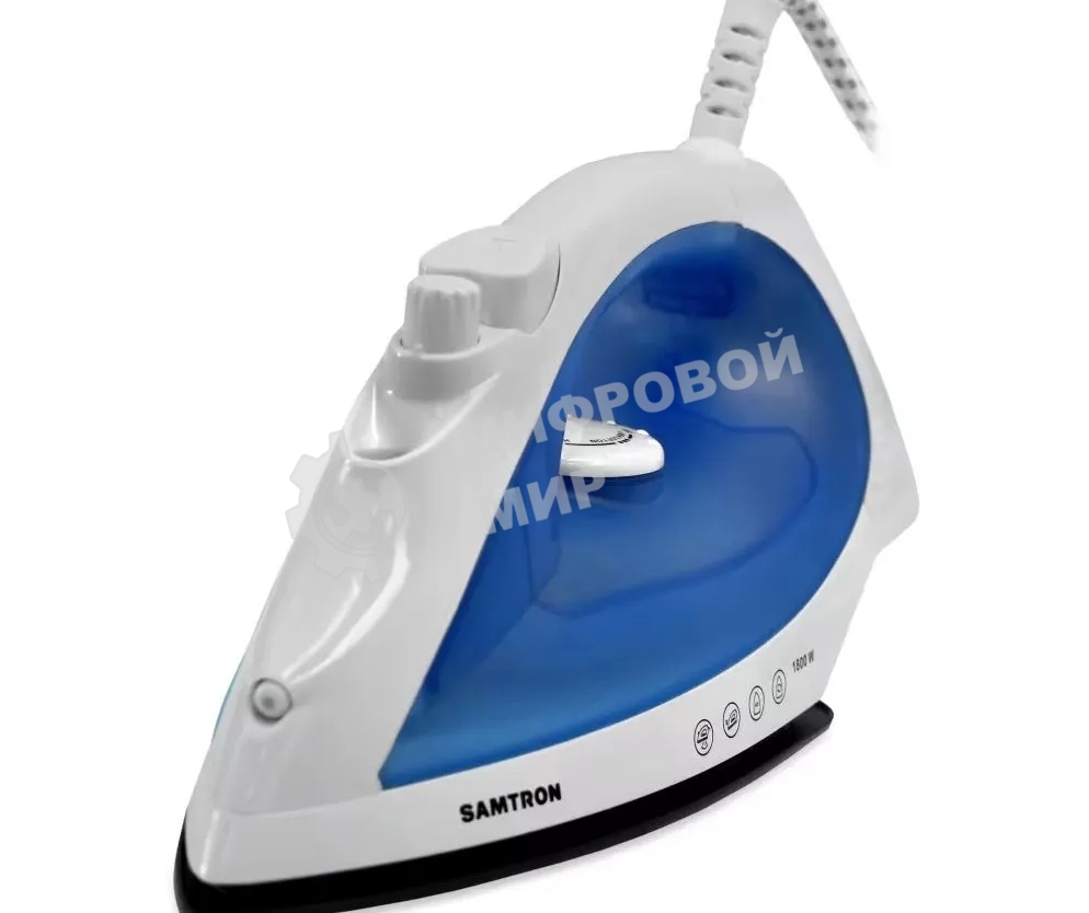 Утюг Samtron HG-5023B белый/синий, 1800 Вт, 20 г/мин, 80 г/мин, 160 мл