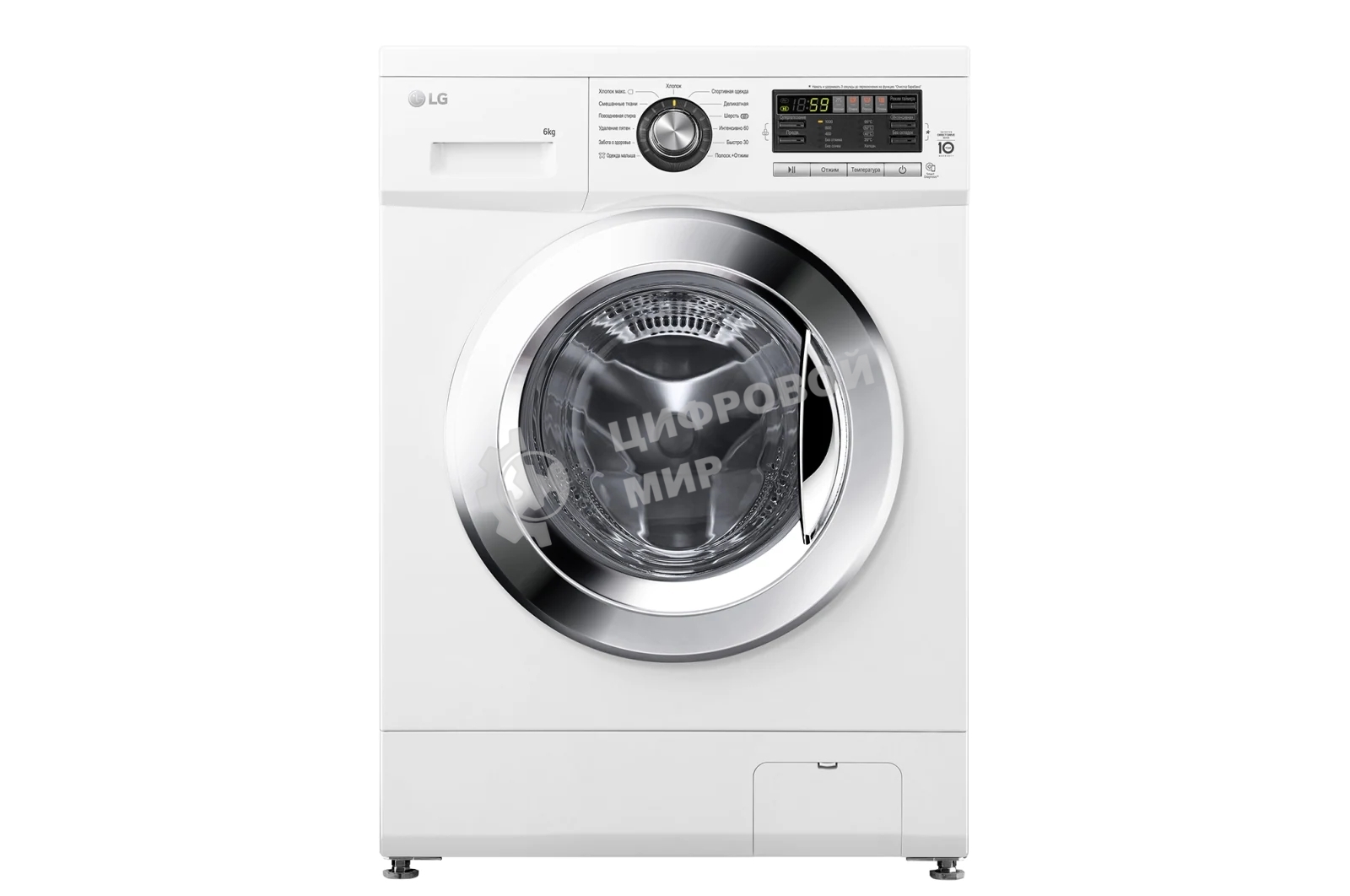 Стиральная машина LG F1096ND3 белая, загрузка фронтальная 6кг, 1000 об/мин., класс: A
