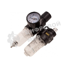 Блок подготовки воздуха регулятор-фильтр-лубрикатор Denzel FLR1500, 10 бар, 1500 л/мин, 1/4