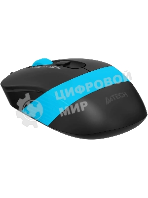 Мышь проводная A4Tech Fstyler FM10S черный/голубой, 1600 dpi, USB, кнопки - 4
