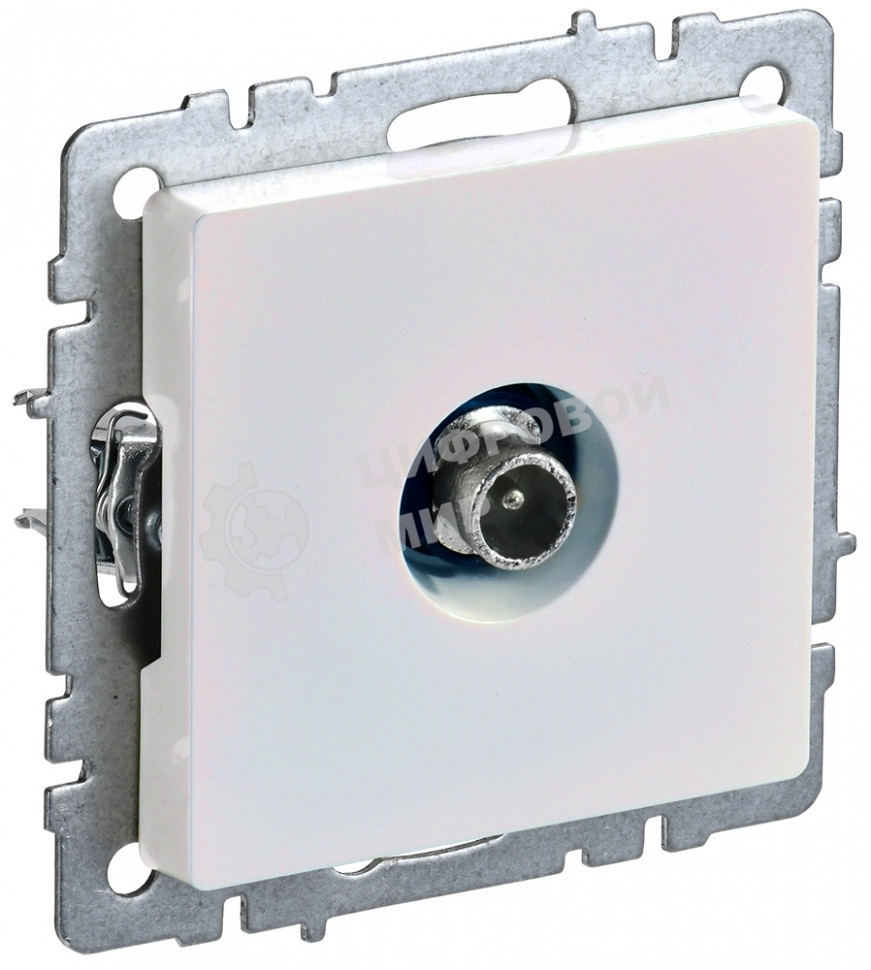 Розетка телевизионная проходная IEK BRITE РТВ10-0-БрЖ жемчуг