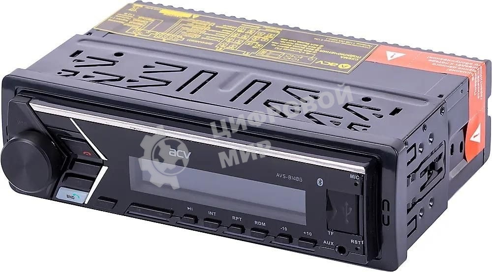 Автомагнитола ACV AVS-814BG, 1 DIN, Bluetooth, USB Type-A, AUX
