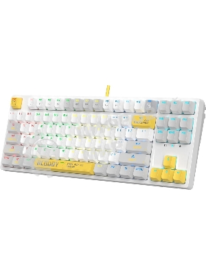 Клавиатура проводная A4Tech Bloody S87 Energy (S87 USB ENERGY WHITE) USB белый/желтый