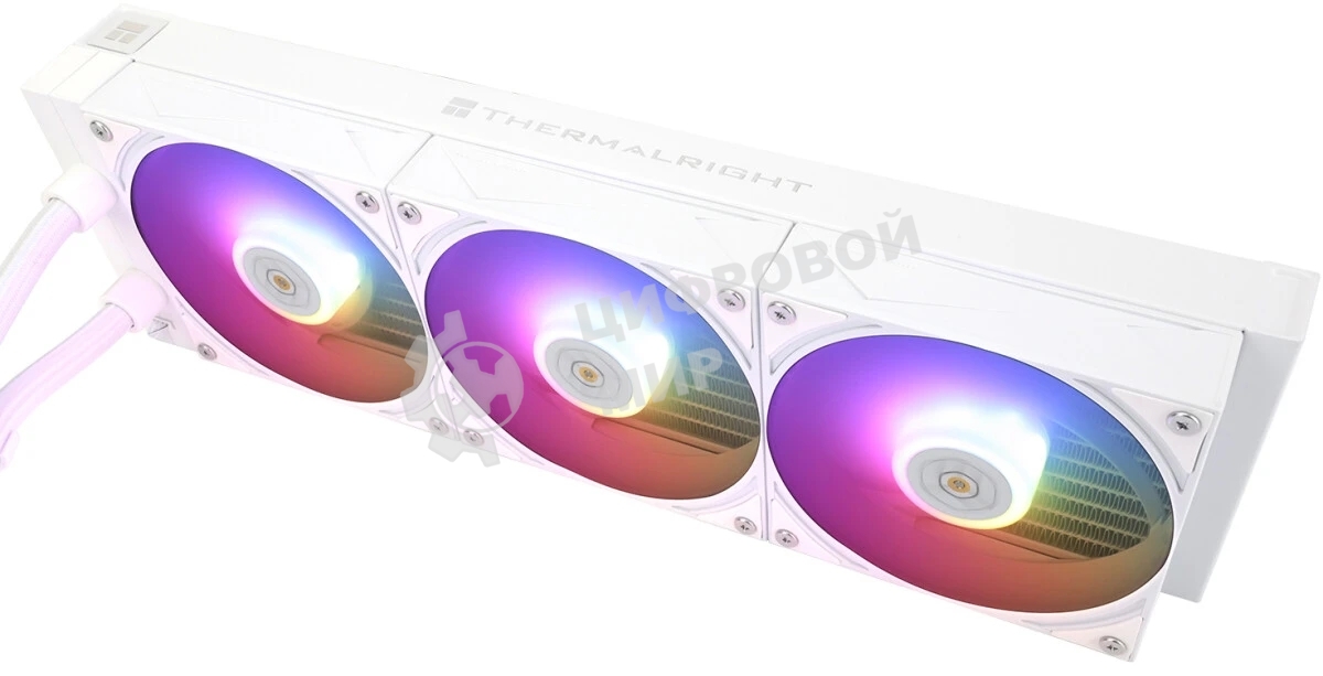 Водяное охлаждение для процессора Thermalright Grand Vision 360 (360mm, LED, White, ARGB/Fans: 3x120mm, 80.45CFM, 29.4dBA, 2150RPM/Pump height 72.5mm, 6400RPM, Rad thickness 27mm/S: 1700, 1200, 1851, 115X, 2011, 2066, AM5, AM4)