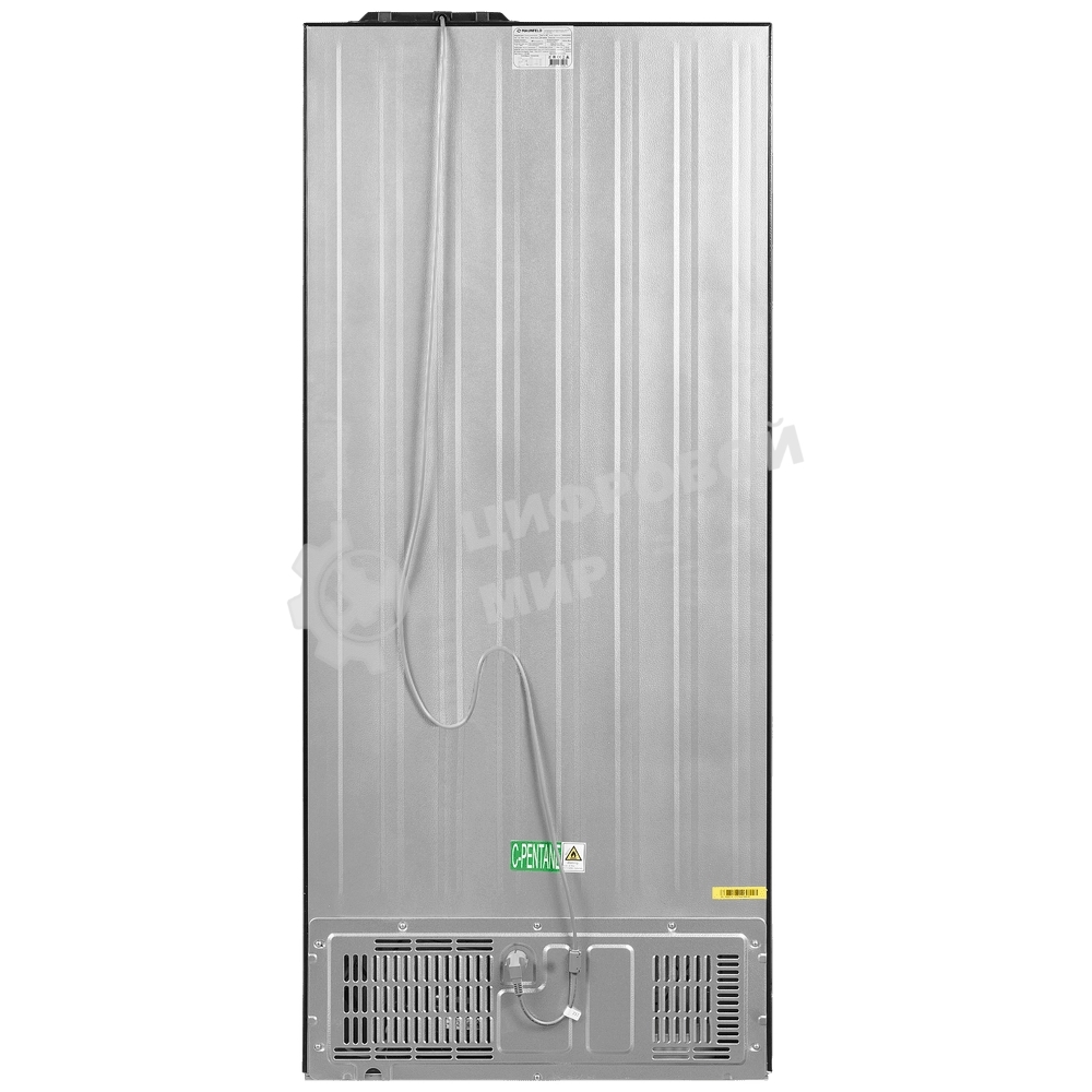 Холодильник Maunfeld MFF183NFBE черный трехкамерный 270/135л морозилка снизу, NoFrost, Side by Side