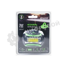 Фонарь налобный Gauss GFL307 черный 3Вт лам.:светодиодный AAAx3