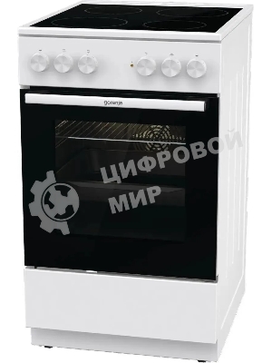 Плита электрическая Gorenje GEC5A41WG белый, конфорок 4 электрических, духовка 62 л, 50 см x 85 см x 59.4 см