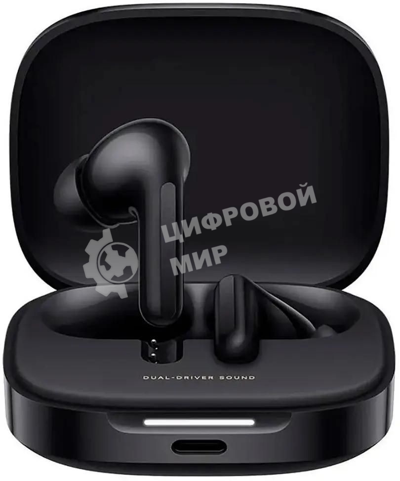 Наушники TWS Xiaomi Redmi Buds 6 черный, внутриканальные, Bluetooth, активное шумоподавление, до 40 ч