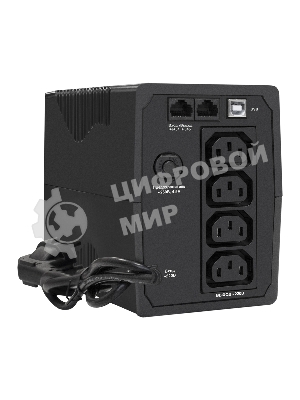 Источник бесперебойного питания ExeGate EP285472RUS Power Back BNB-850.LED.AVR.C13.RJ.USB 850VA/480W, LED, AVR,4*IEC-C13, RJ45/11, USB, черный
