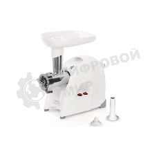 Мясорубка электрическая Аксион М641.01 белый, 2000 Вт, 3.0 кг/мин, реверс, защита от перегрузки, насадки - 4