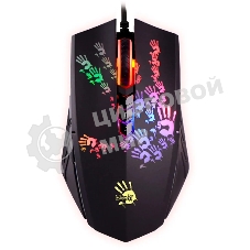 Мышь проводная A4Tech Bloody A60A черный, 6200 dpi, USB Type-A, кнопки - 8