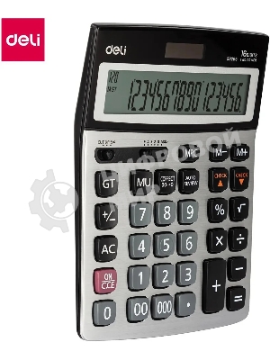 Калькулятор бухгалтерский Deli E39265 серый 16-разр.