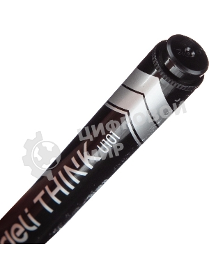 Маркер перманентный Deli Think EU10120, скошенный пишущий наконечник, 2-5мм, черный