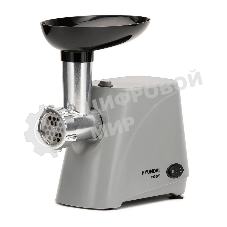 Мясорубка электрическая Hyundai HY-MG4391 серый, 1900 Вт, 2.4 кг/мин, реверс, защита от перегрузки, насадки - 4