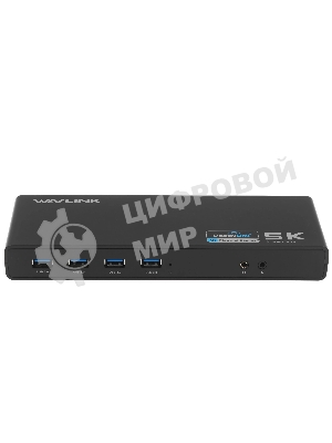 USB-концентратор Docking Station WAVLINK USB-C&USB3.0 Ultra 5K(Dual 4K) Universal Include 20V/2.5A Power Adaper/6xUSB3.0/2xDP 4K 60HZ/2xHDMI 4K 60HZ/1xGigabit LAN/1xAudio In/Out/Not Support Power Delivery