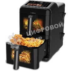 Аэрогриль Hyundai HYF-9084 черный, 3000 Вт, 12 л, сенсор, 11 программ