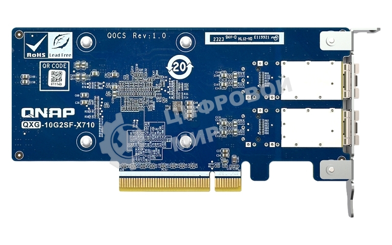 Сетевая карта QNAP Expansion Card QXG-10G2SF-X710 PCIe Gen3 x8 2x10GbE(SFP+)