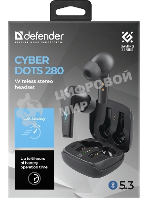 Гарнитура Defender CYBERDOTS 280 TWS черный