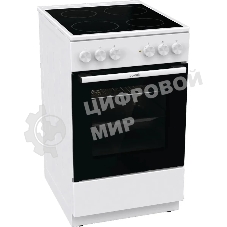Плита электрическая Gorenje GEC5A41WG белый, конфорок 4 электрических, духовка 62 л, 50 см x 85 см x 59.4 см