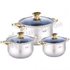 Набор кастрюль Zeidan Z-50644 6 пр. 3 л, 4 л, 6,1 л