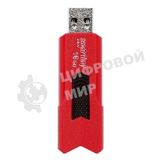 Флешка USB Smartbuy STREAM Red (SB16GbST-R3), 16Gb, USB 3.0, R/W 75/30, красный/черный