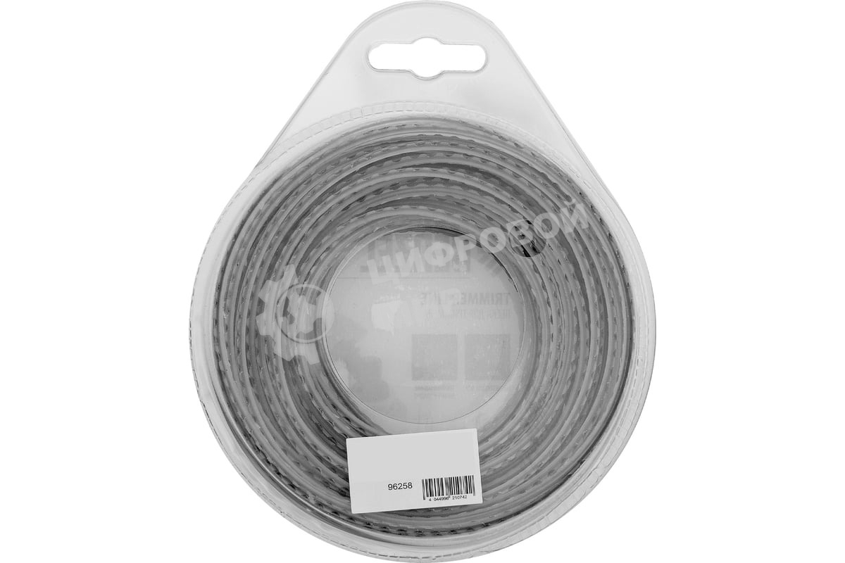 Леска для триммера Denzel двухкомпонентная зубчатый квадрат, 2,4мм х 15м, блистер EXTRA CORD