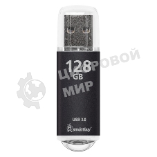 Флешка USB Smartbuy V-Cut Black (SB128GbVC-K3), 128Gb, USB 3.0, R/W 75/30, черный