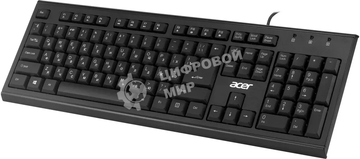 Клавиатура проводная Acer OKW120, USB, черный