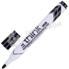 Маркер для досок Deli EU00120 Think, круглый пишущий наконечник, 2мм, черный