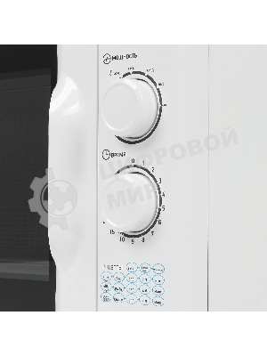 Микроволновая печь BBK 23MWS-927M/W белый, 23 л, 900 Вт, переключатели - поворотный механизм