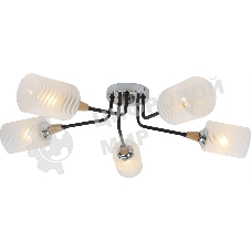 Люстра потолочная ESCADA 2101/5P E27*60W Black/Chrome