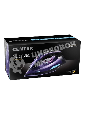 Утюг Centek CT-2361 фиолетовый, 3000 Вт, 50 г/мин, 195 г/мин, 450 мл