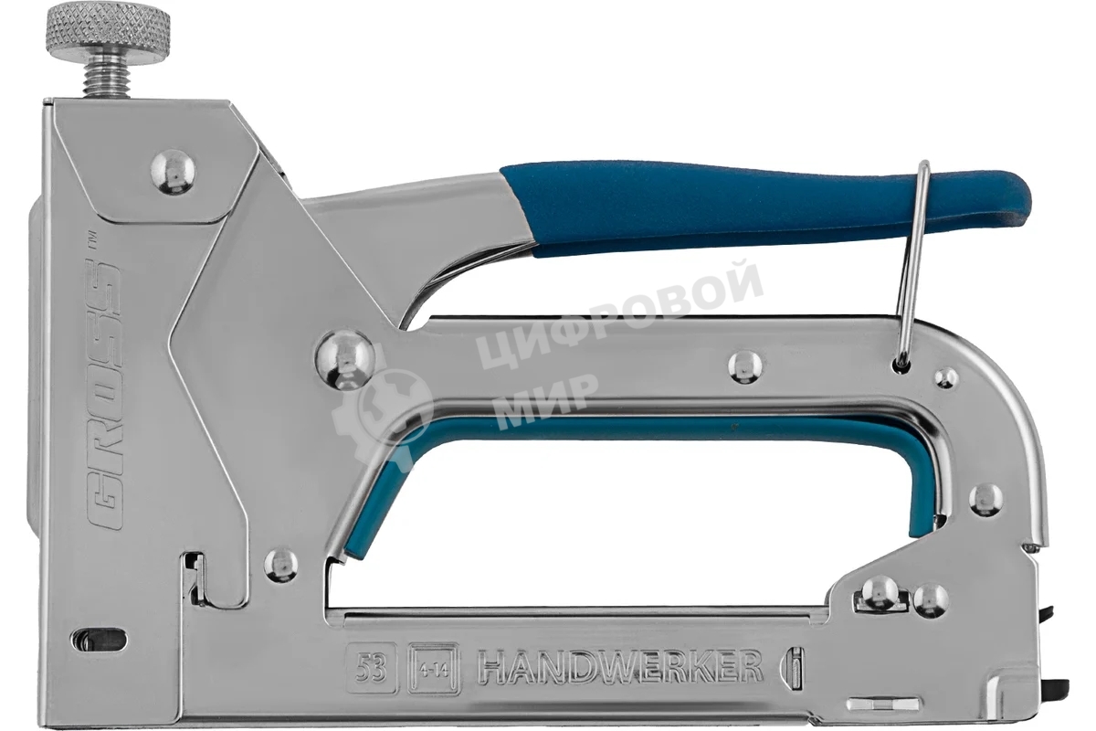 Степлер Gross 41000 мебельный регулируемый handwerker стальной корпус тип скобы 53 4-14мм