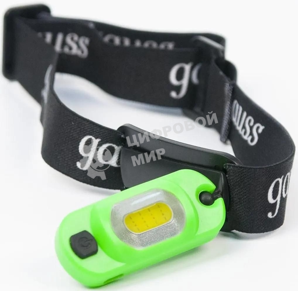 Фонарь налобный Gauss GFL408 3W 150lm Li-ion 300mА·ч LED