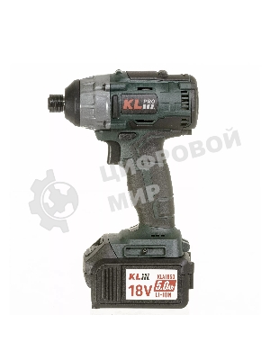 Профессиональный бесщеточный винтоверт аккумуляторный KLPRO KLDV18B-50 (18В, Li-ion-2шт, 5.0Ач, 180Нм, 2 скорости, подсветка,З/У,в кейсе)