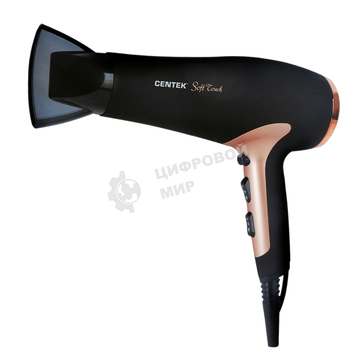 Фен Centek CT-2241 черный/розовое золото, 1900 Вт