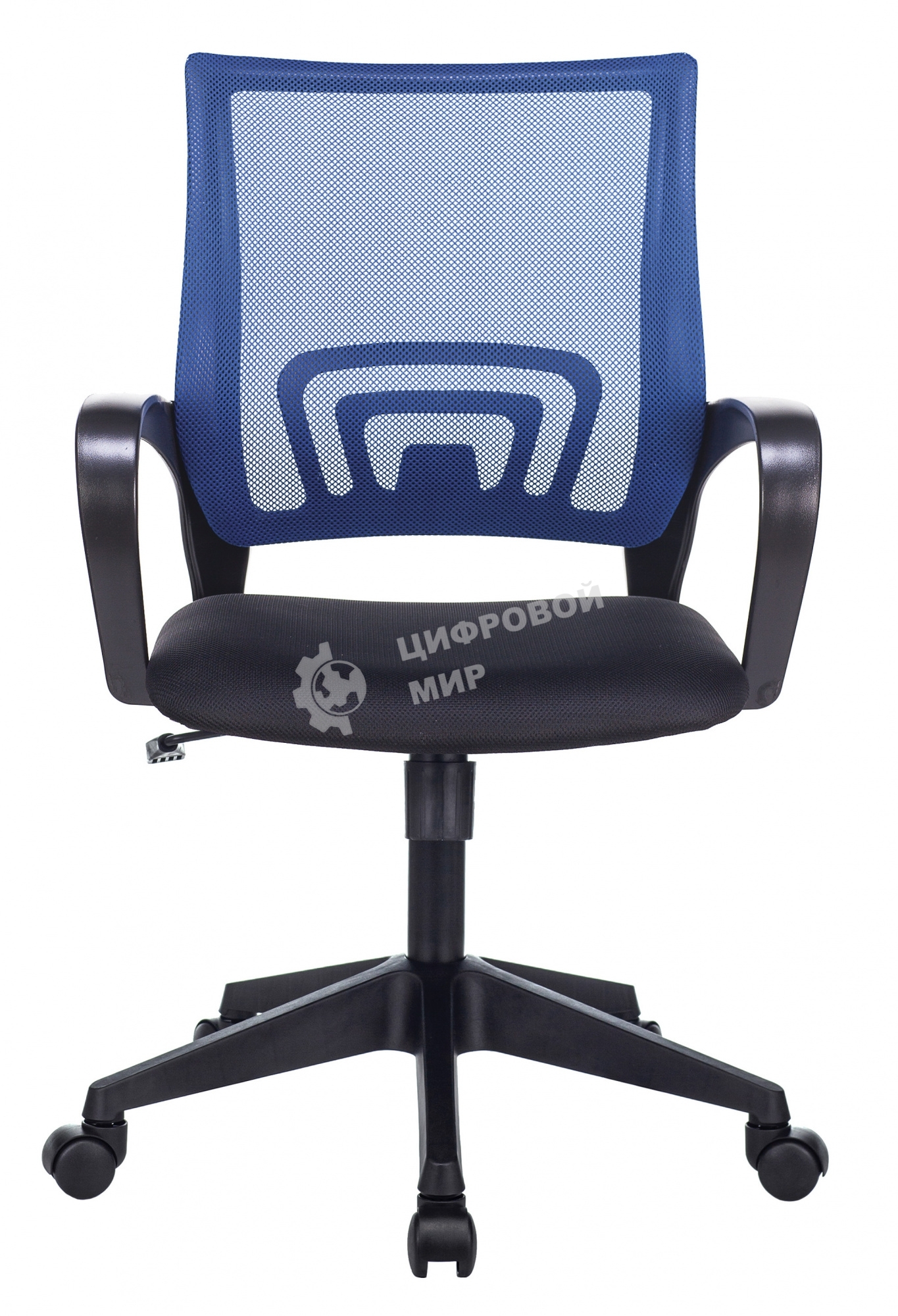 Кресло компьютерное Бюрократ CH-695N/BL/TW-11 спинка сетка синий TW-05, сиденье черный TW-11
