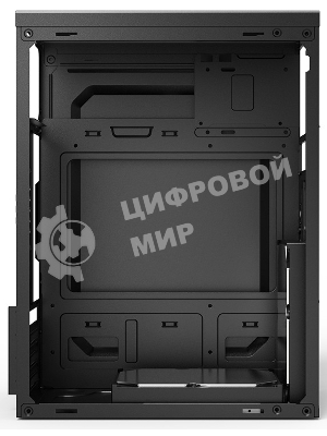 Компьютерный корпус CBR PCC-MATX-MX08-WPSU mATX Minitower MX08, без БП, 2*USB 2.0, HD Audio+Mic, черный